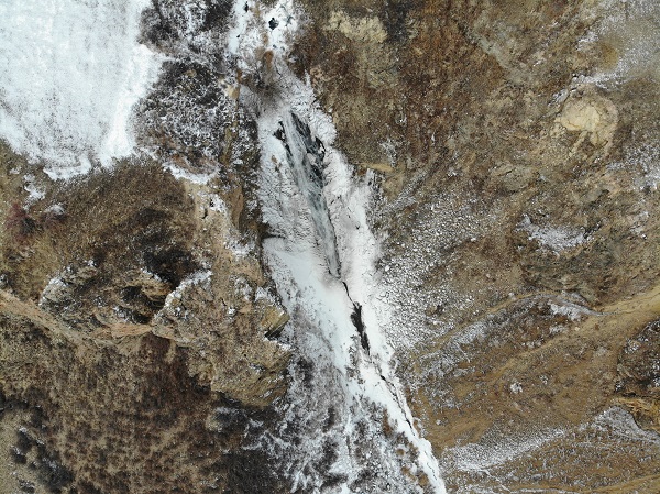 Foto - Soğuk hava şelale dondurdu