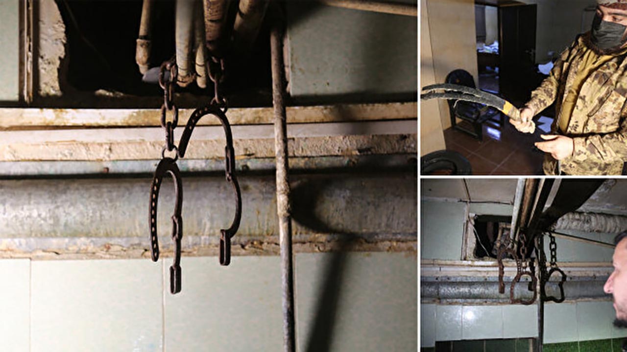 Şok edici görüntüler! Suriye'de çöken rejimin işkence aletleri ortaya çıktı!