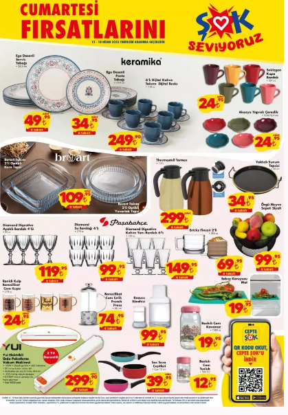 Foto - Şok Market indirimli aktüel ürünleri duyurdu! 15-18 Nisan tarihleri arasında satışa sunulacak