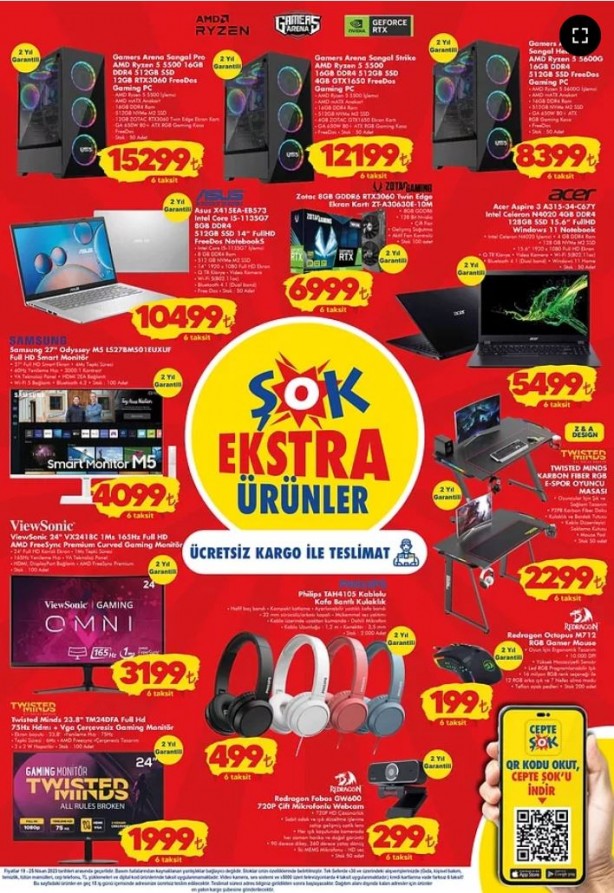 Foto - Şok marketler 19 Nisan 2023 ŞOK Aktüel Ürünler Kataloğu yayınlandı! Teknolojide dev indirim
