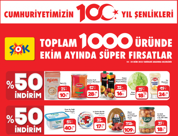 ŞOK'ta katalog ürünleri raflarda yerini alıyor! İşte yüzde 50'ye varan indirimler...