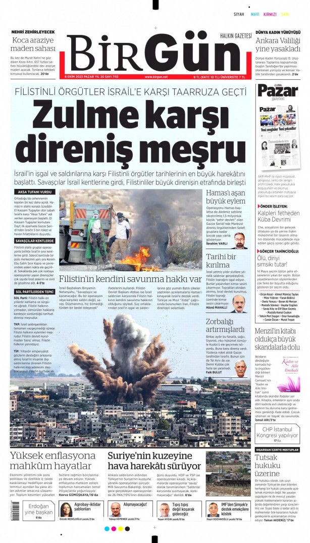 Foto - Solcu gazete şaşırttı! Gazeteler siyonist İsrail’e baskını nasıl gördü