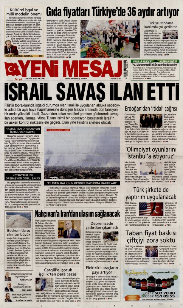 Foto - Solcu gazete şaşırttı! Gazeteler siyonist İsrail’e baskını nasıl gördü