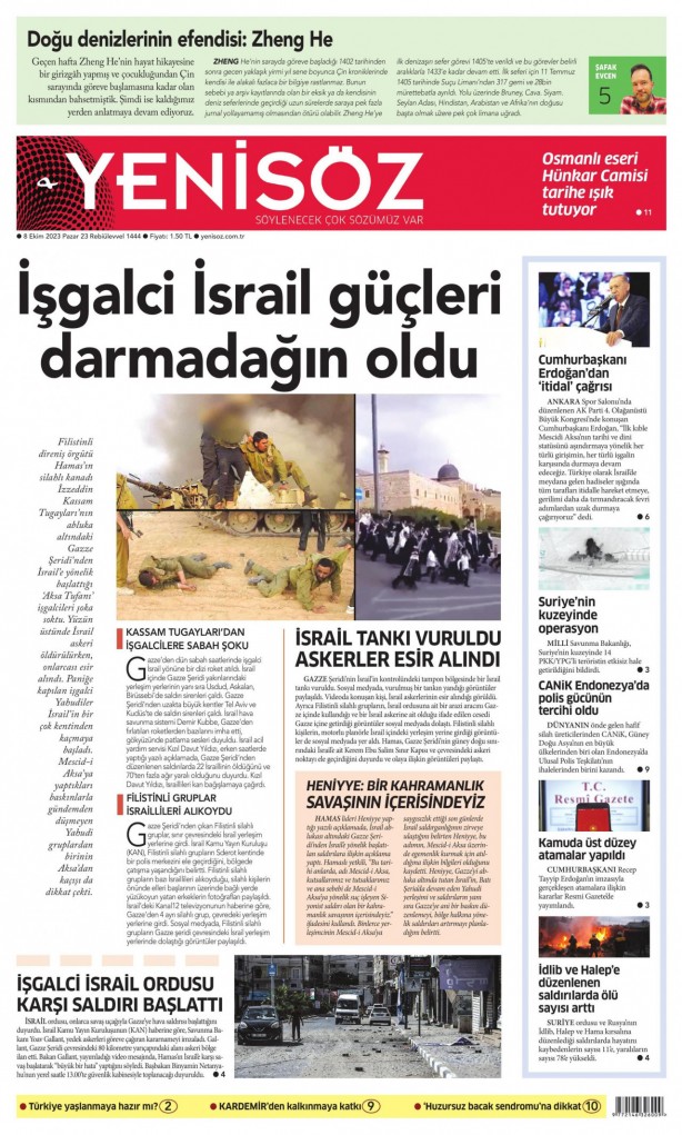 Foto - Solcu gazete şaşırttı! Gazeteler siyonist İsrail’e baskını nasıl gördü