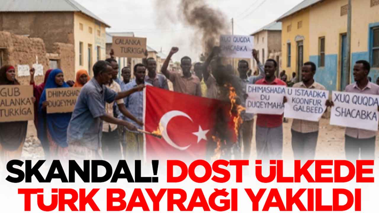 Skandal: Dost ülkede Türk bayrağı yakıldı