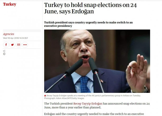 Foto - Son dakika: Erken seçim kararı yabancı basında