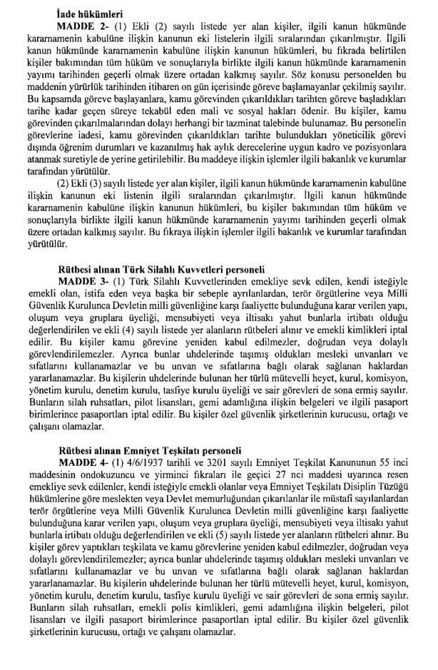 Foto - Son KHK yayımlandı! İşte ihraç edilen 18 bin 632 kişinin tam listesi