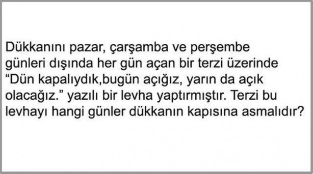 Foto - Sosyal medyada beyin yaktı! Herkes bu mantık sorusunu çözemiyor