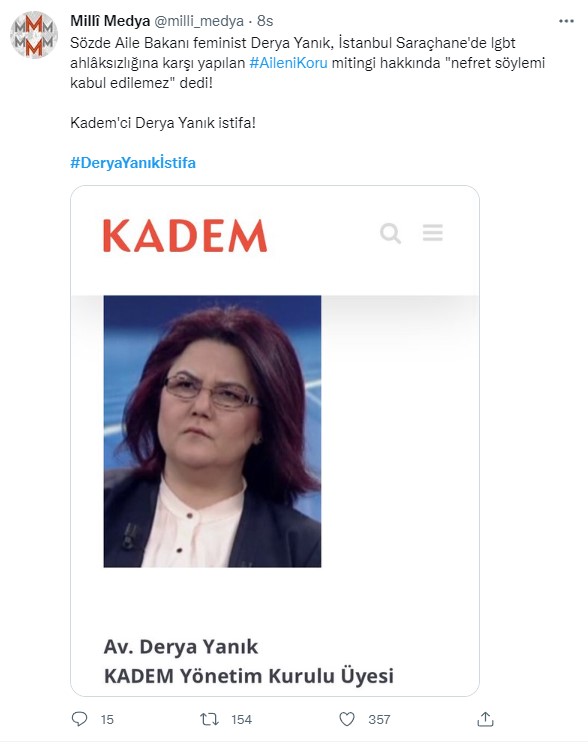 Foto - Sosyal medyada büyük tepki! 'Aile'ye sahip çıkan vatandaşları hedef alan Derya Yanık'a 'istifa' çağrısı! 