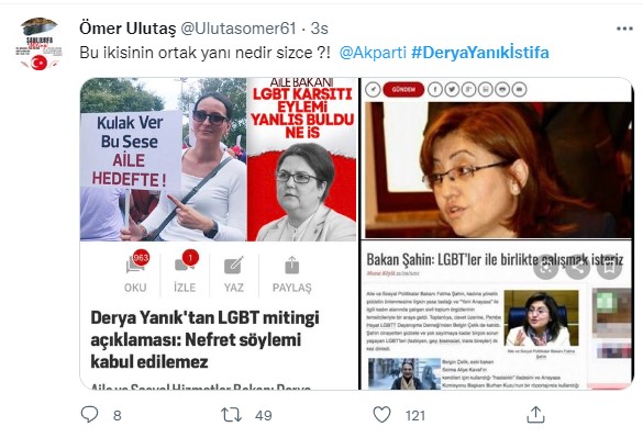 Foto - Sosyal medyada büyük tepki! 'Aile'ye sahip çıkan vatandaşları hedef alan Derya Yanık'a 'istifa' çağrısı! 