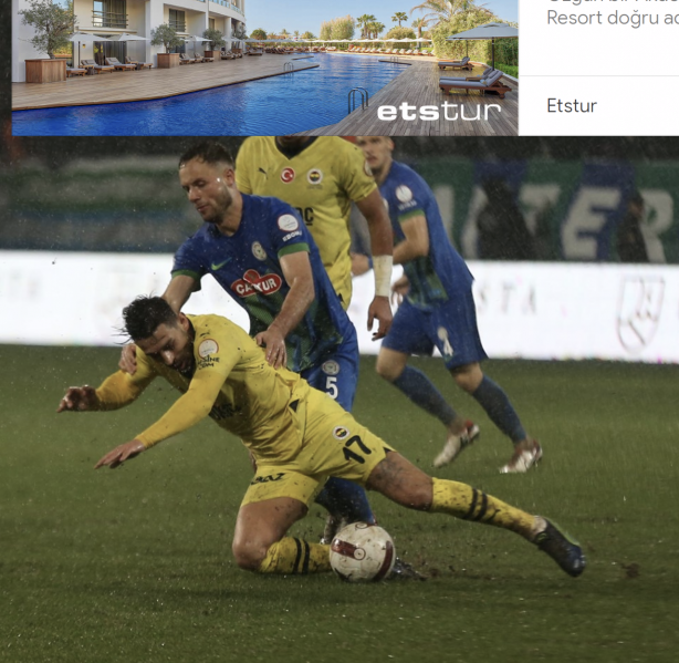 Foto - Sosyal medyada gündem oldu! Rizespor-Fenerbahçe maçında zemin isyan ettirdi! Maç değil sanki yüzme yarışması! 