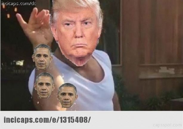 Foto - Sosyal medyada Obama - Trump capsleri