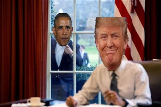 Foto - Sosyal medyada Obama - Trump capsleri