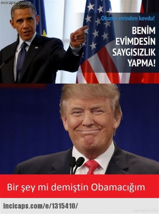 Foto - Sosyal medyada Obama - Trump capsleri