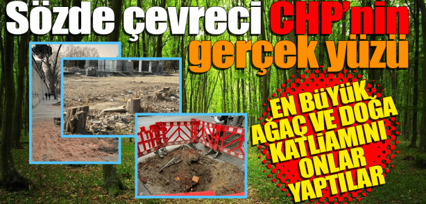 Sözce çevreci CHP’nin gerçek yüzü: En büyük ağaç ve doğa katliamını kendileri yaptılar!