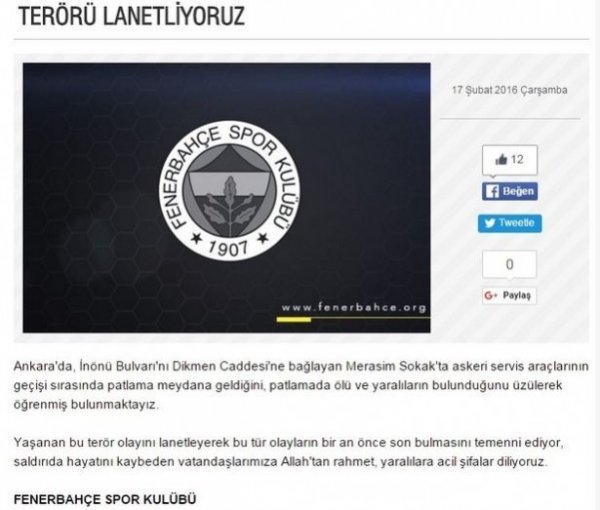 Foto - Spor camiası Ankara saldırısı için ne dedi?