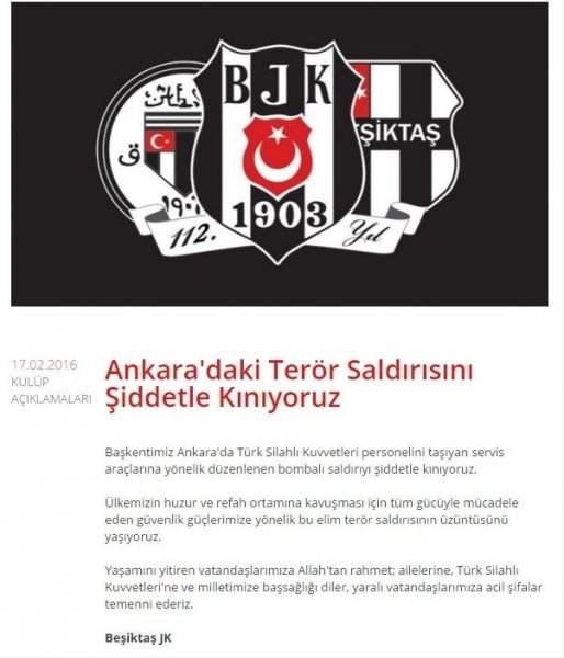 Foto - Spor camiası Ankara saldırısı için ne dedi?