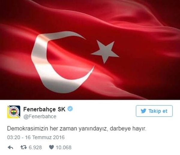 Foto - Spor dünyası darbe girişimine sessiz kalmadı