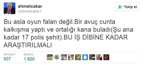  Spor dünyası darbe girişimine sessiz kalmadı