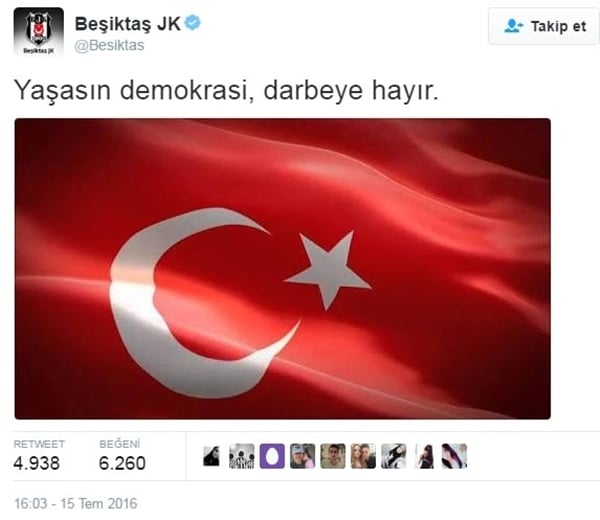 Foto - Spor dünyası darbe girişimine sessiz kalmadı