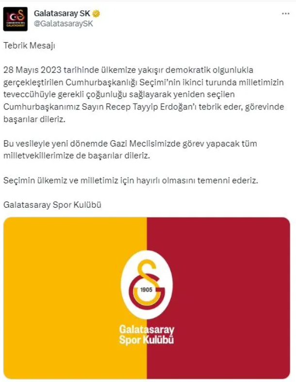 Foto - Spor dünyasından Cumhurbaşkanı Erdoğan'a tebrik mesajları