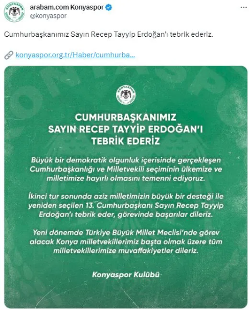 Foto - Spor dünyasından Cumhurbaşkanı Erdoğan'a tebrik mesajları