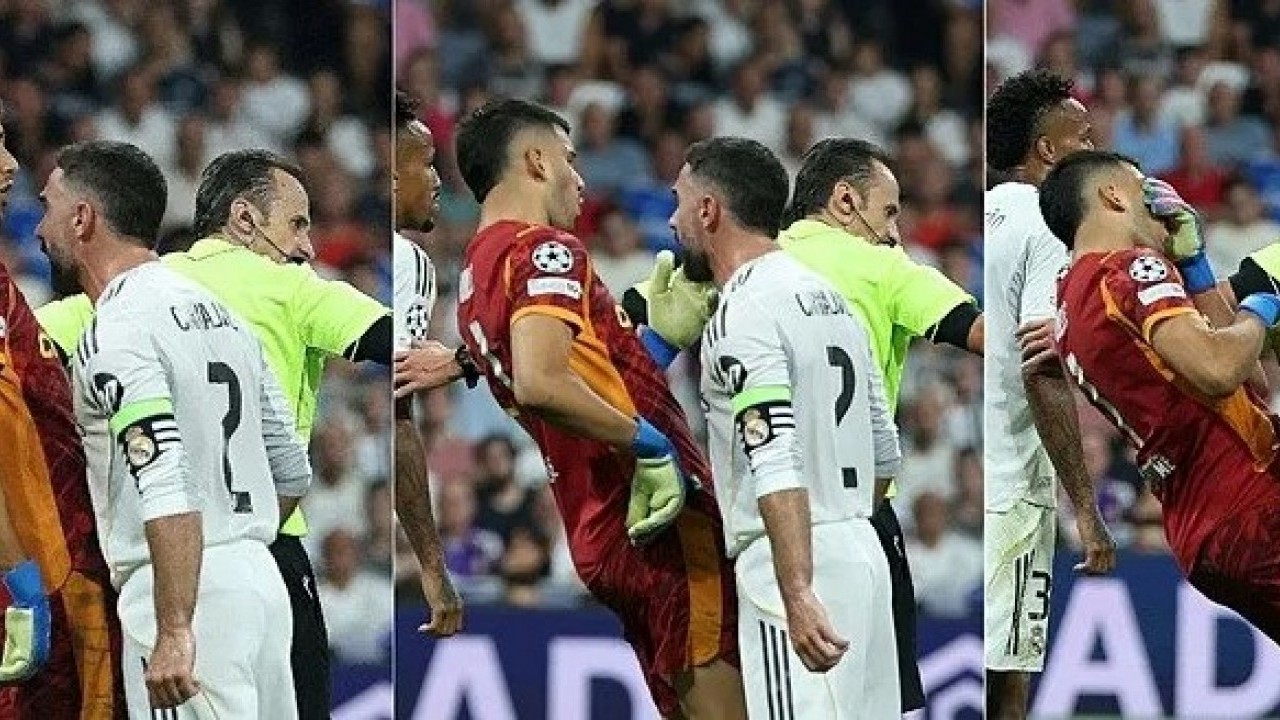 Foto - Stadyumda gergin anlar! Real Madrid-Marsilya maçında Filistin bayrağına engel