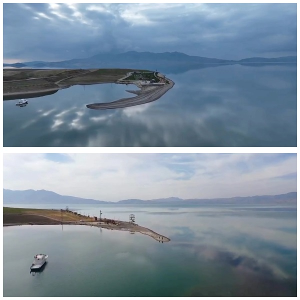 Foto - Su kaybı devam ediyor! Erçek Gölü'nün son hali üzdü