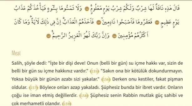 Foto - Şuara Suresi Arapça okunuşu ve Şuara Suresi Türkçe meali: