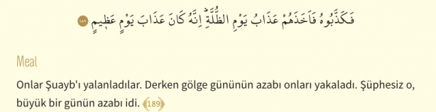 Foto - Şuara Suresi Arapça okunuşu ve Şuara Suresi Türkçe meali: