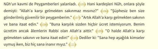 Foto - Şuara Suresi Arapça okunuşu ve Şuara Suresi Türkçe meali: