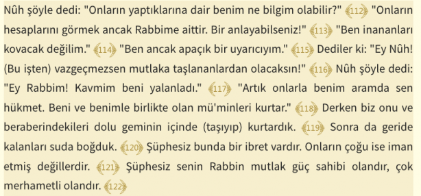 Foto - Şuara Suresi Arapça okunuşu ve Şuara Suresi Türkçe meali: