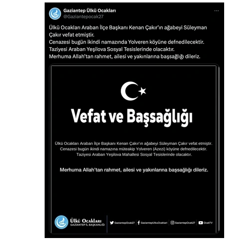 Foto - Süleyman Çakır vefat etti