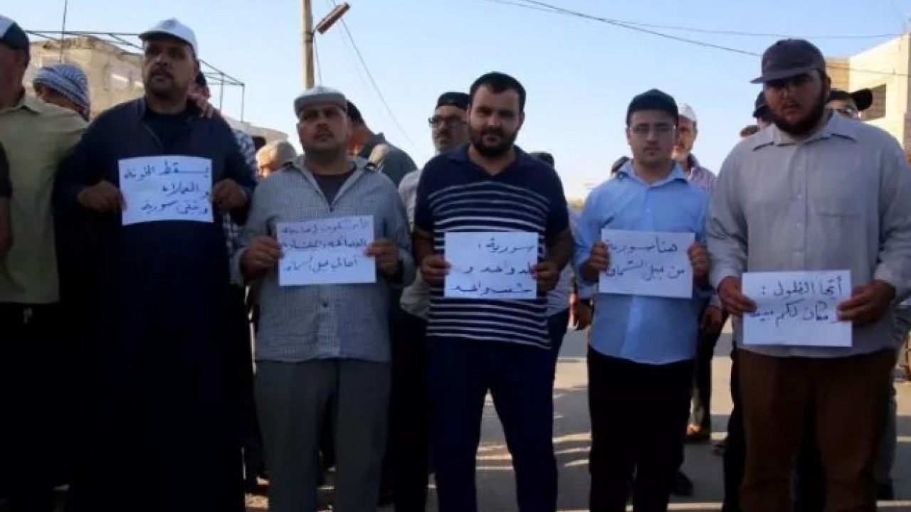 Foto - Suriye'deki Dürzilerden dikkat çeken hamle: Sokaklara döküldüler!