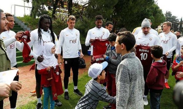 Suriyeli sığınmacı çocuklar, Galatasaray antrenmanında