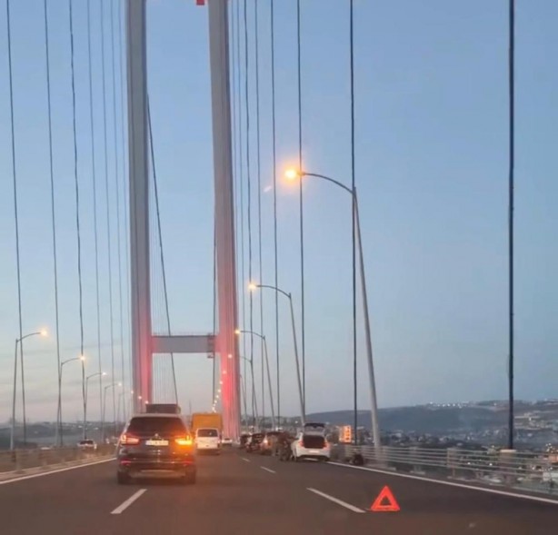Foto - Sürücüler neye uğradığını şaşırdı! Osmangazi Köprüsü’nde esrarengiz olay