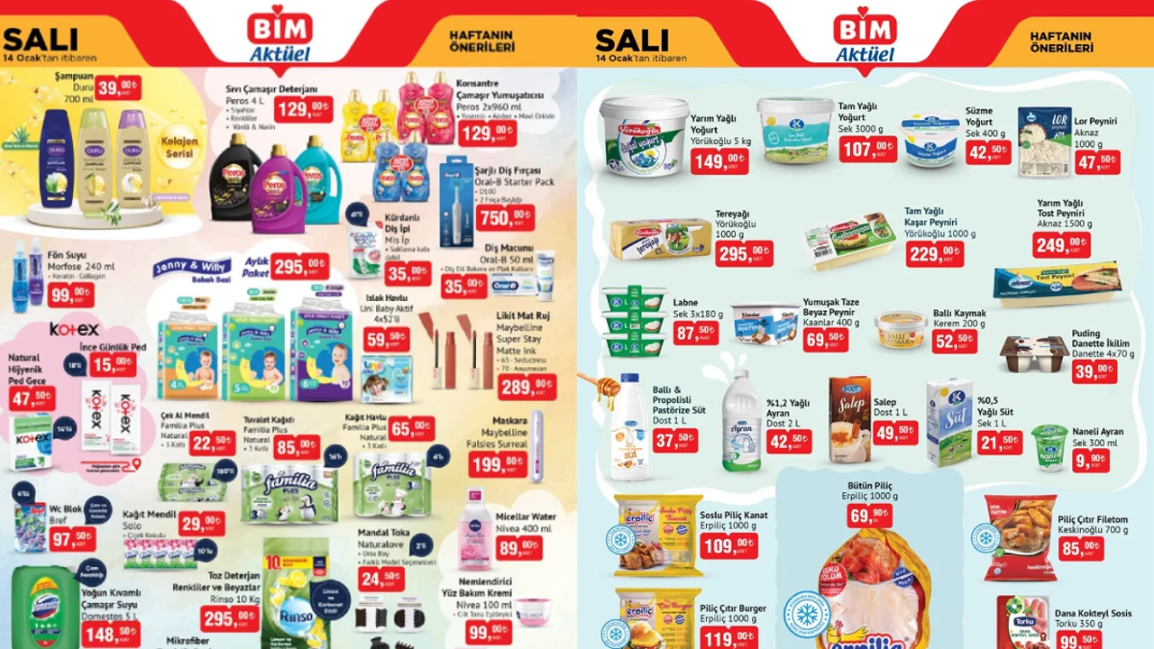 Foto - Süt, peynir, tavuk deterjan ve daha niceleri..! BİM’de 14 Ocak indirim yağmuru başlıyor