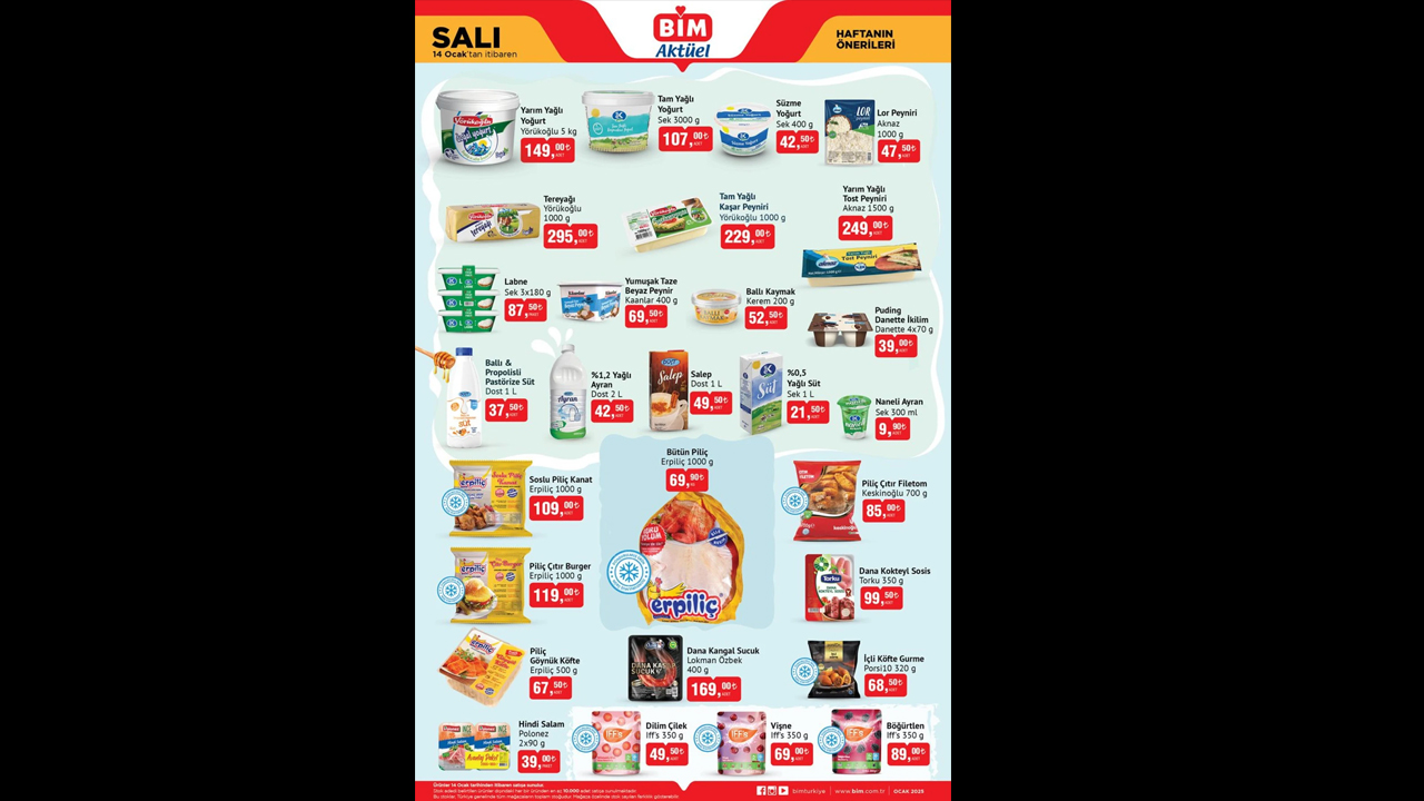 Foto - Süt, peynir, tavuk deterjan ve daha niceleri..! BİM’de 14 Ocak indirim yağmuru başlıyor