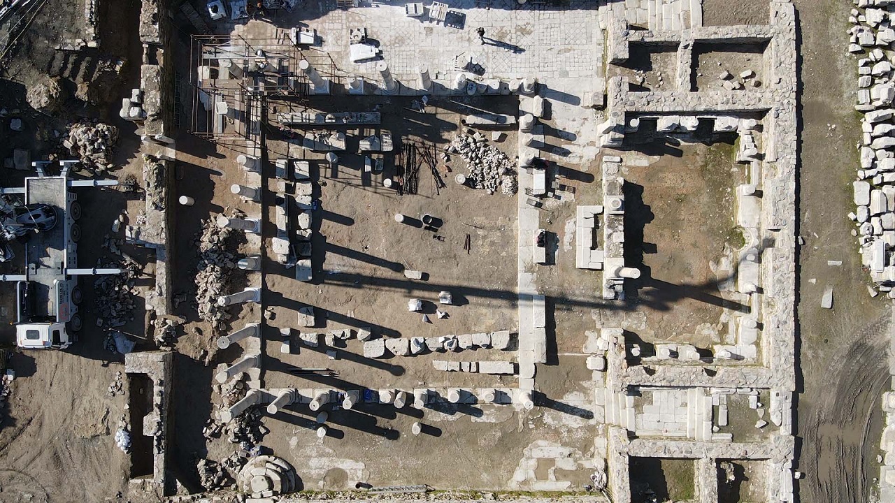 Foto - Sütunlar yeniden yükseldi! Stratonikeia’da tarih ayağa kalkıyor