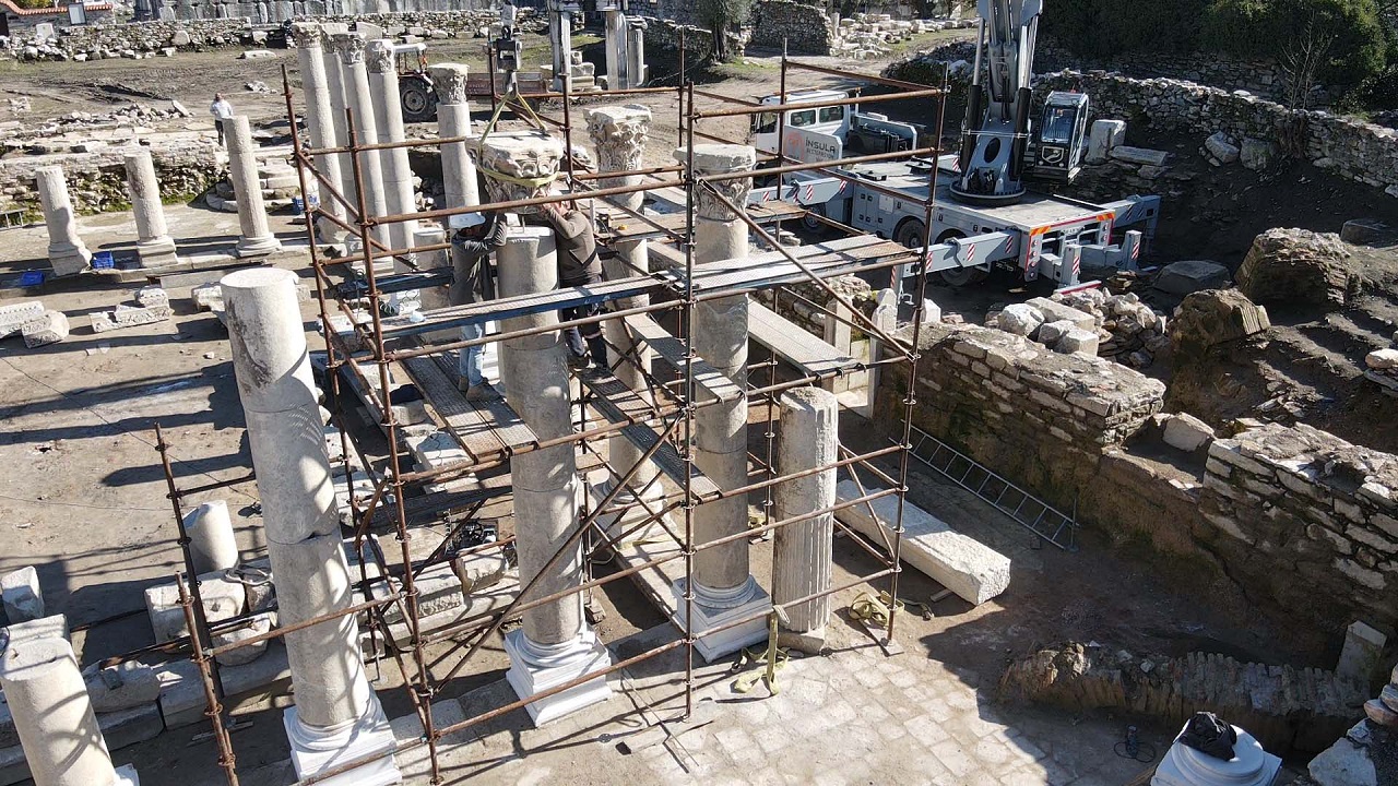 Foto - Sütunlar yeniden yükseldi! Stratonikeia’da tarih ayağa kalkıyor