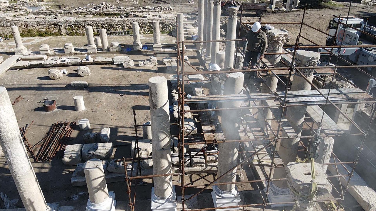 Foto - Sütunlar yeniden yükseldi! Stratonikeia’da tarih ayağa kalkıyor