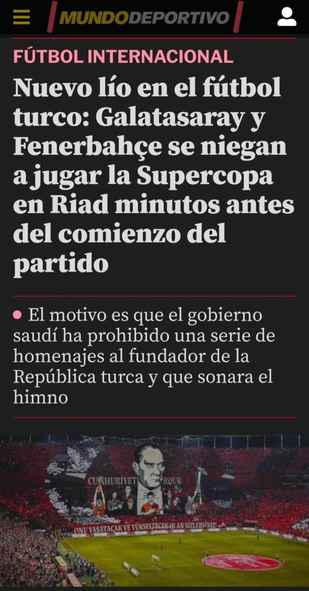Foto - Suudi Arabistan'daki Süper Kupa finalinin iptali, Avrupa basınında geniş yankı buldu