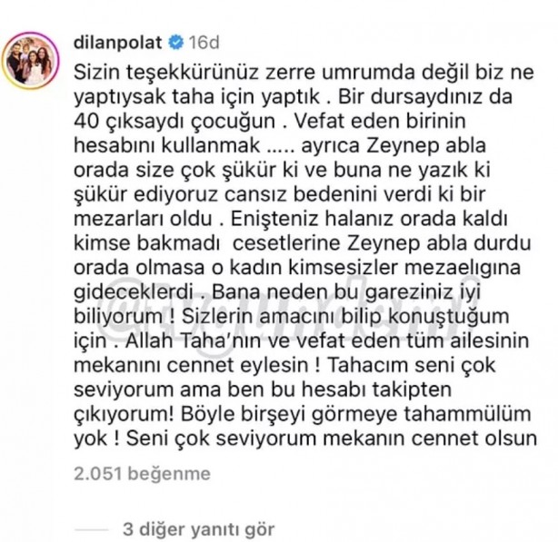 Foto - Taha Duymaz'ın hesabından yapılan paylaşım Dilan Polat'ı çıldırttı! "40'ı çıksaydı çocuğun"
