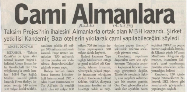 Foto - Taksim Camii’ne böyle karşı çıkmışlardı… Vesayetçilerin utanç manşetleri!