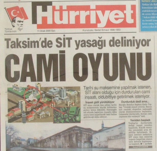 Foto - Taksim Camii’ne böyle karşı çıkmışlardı… Vesayetçilerin utanç manşetleri!