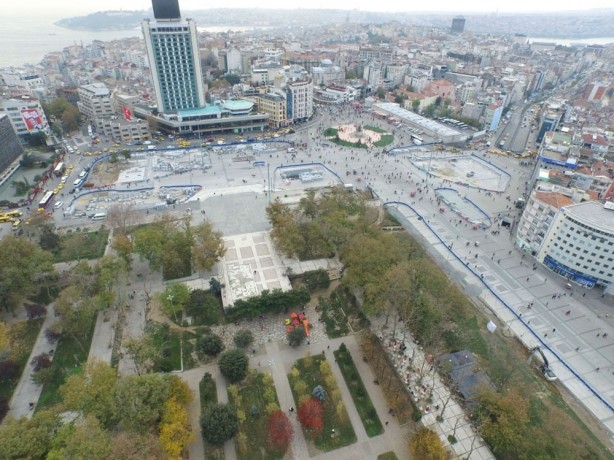 Foto - Taksim meydanı düzenlemesinde sona yaklaşılıyor