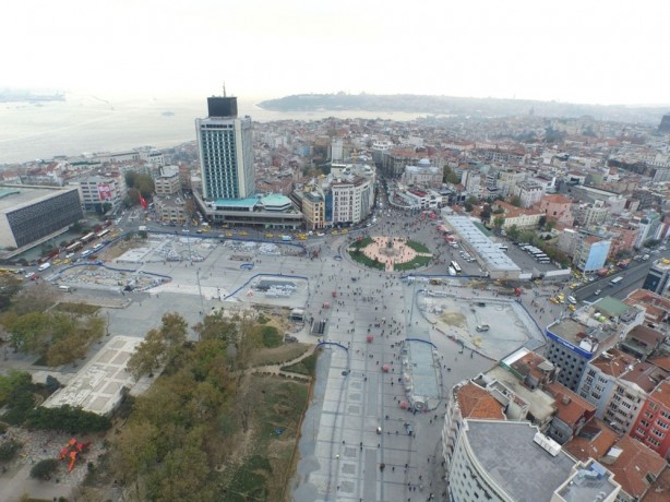 Taksim meydanı düzenlemesinde sona yaklaşılıyor