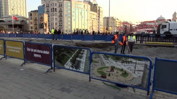 Foto - Taksim meydanı düzenlemesinde sona yaklaşılıyor