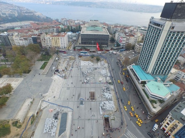 Foto - Taksim meydanı düzenlemesinde sona yaklaşılıyor