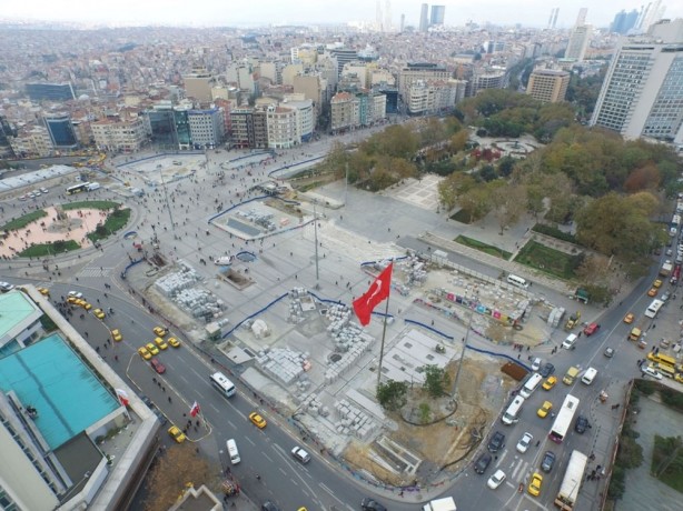 Foto - Taksim meydanı düzenlemesinde sona yaklaşılıyor